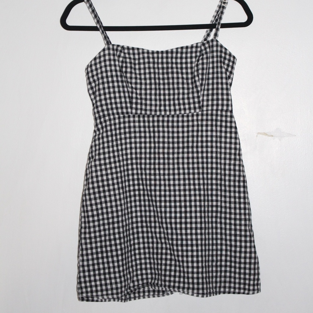Brandy Melville Karla Dress in Gingham Black/White Checkered